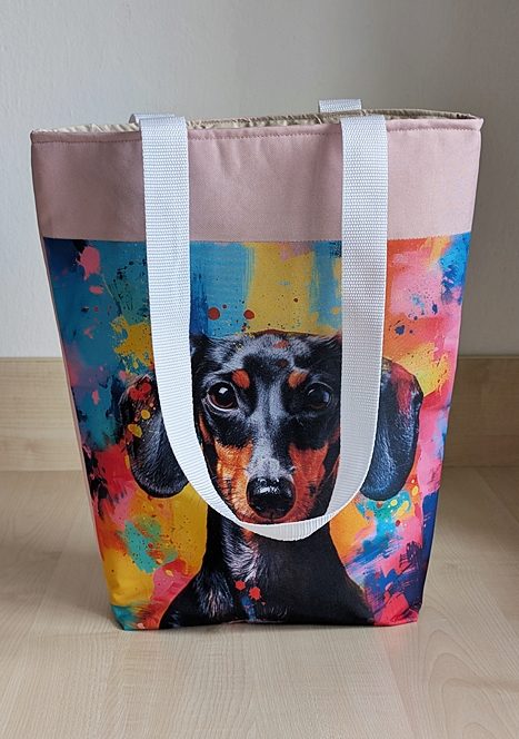 Taška bez zipu - Jezevčík (staroružová)