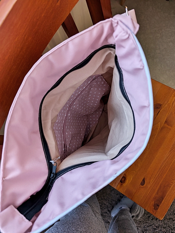 Taška se zipem - detail zipu